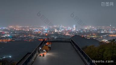 南京紫峰山顶夜景延时固定延时摄影